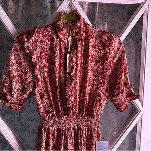 NWT Max Studio smocked Maxi Dress size XS